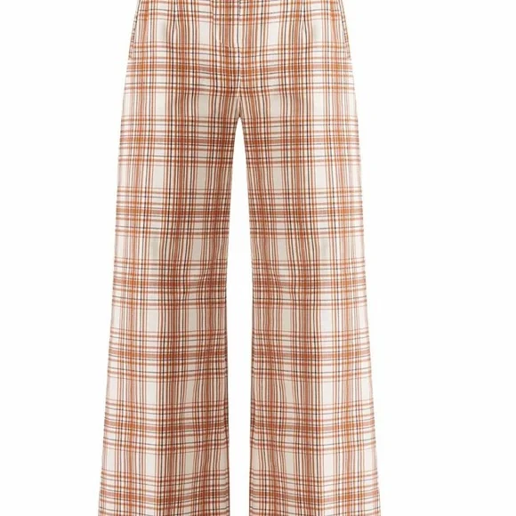Veronica Beard Dova Plaid Wide Leg Pants - Picture 5 of 6